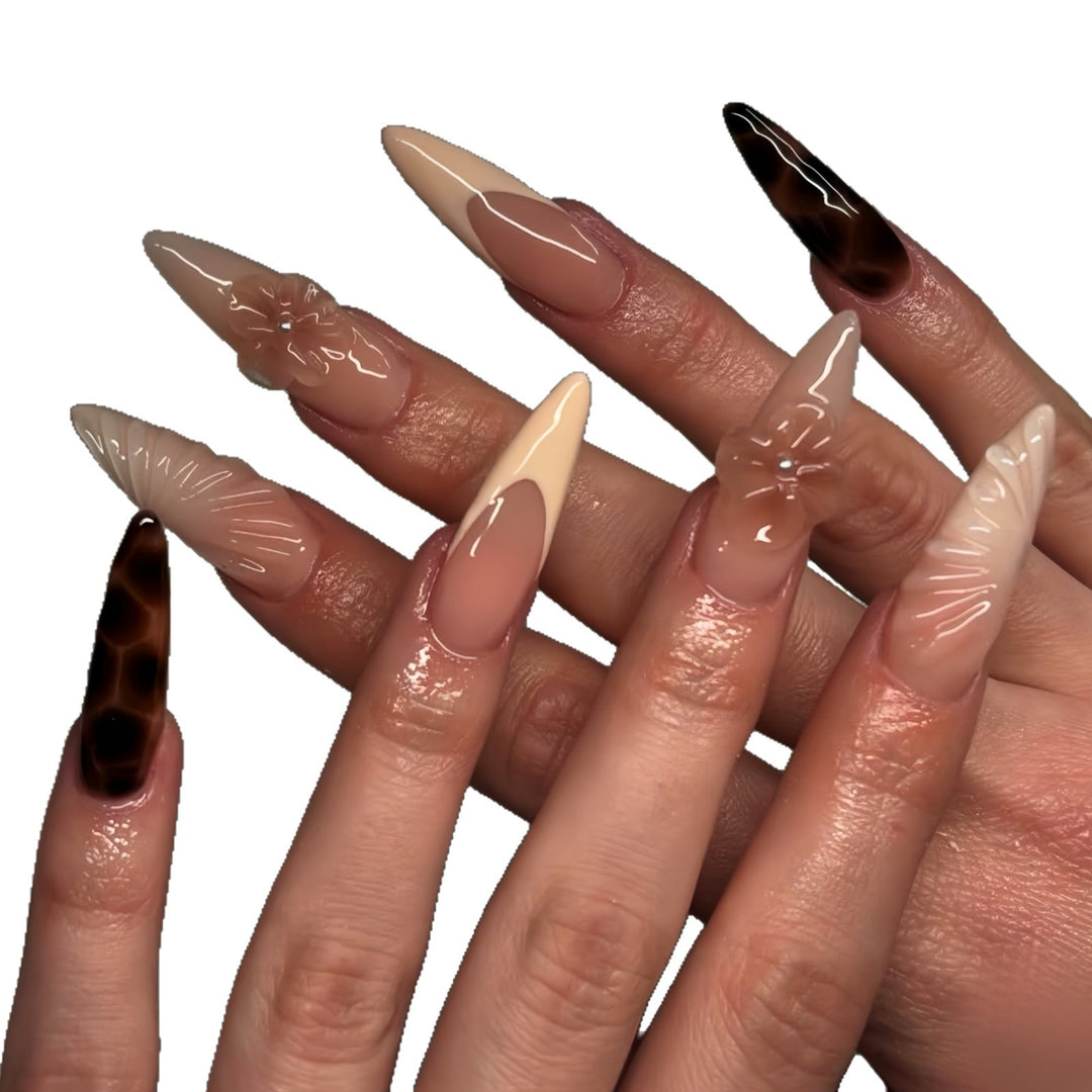 Elegante Sculpted Press-On Nail Enhancements Karnz