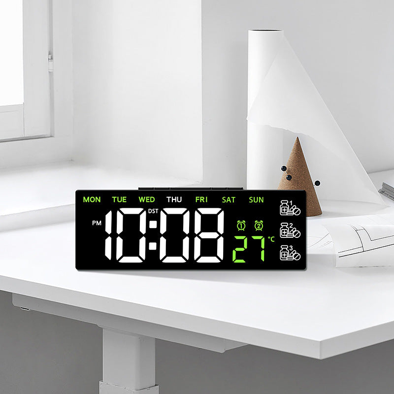 Digitaler Led-Tischwecker mit Temperatur- und Wochentagsanzeige Karnz