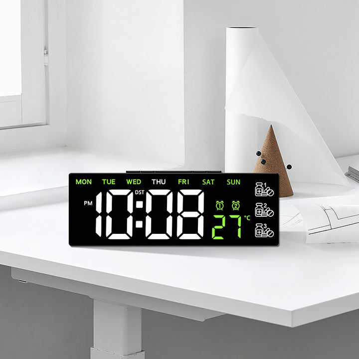 Digitaler Led-Tischwecker mit Temperatur- und Wochentagsanzeige Karnz