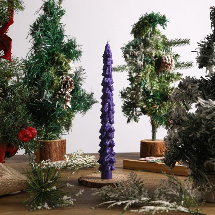 Skulptural Pine-Scale Hohe Stabkerze für das Feiertagsmittelstück