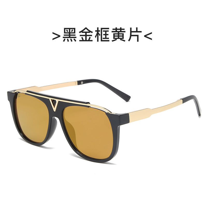Damen elegante oversized Sonnenbrille mit stilvollem transparentem Rahmen Karnz