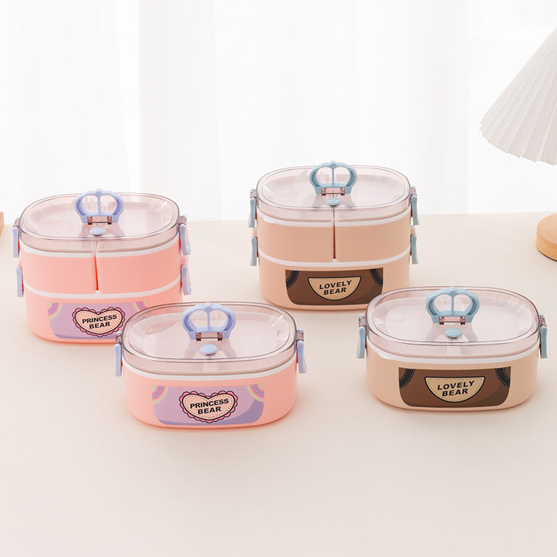 Doppelt-compartiment Lunchbox mit abnehmbarem Einsatz