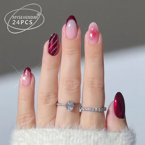 Glamouröse Press-On Nagelset Karnz