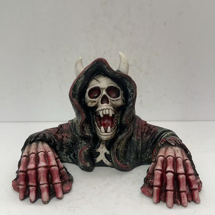 Dekorative Totenkopfstatue Karnz