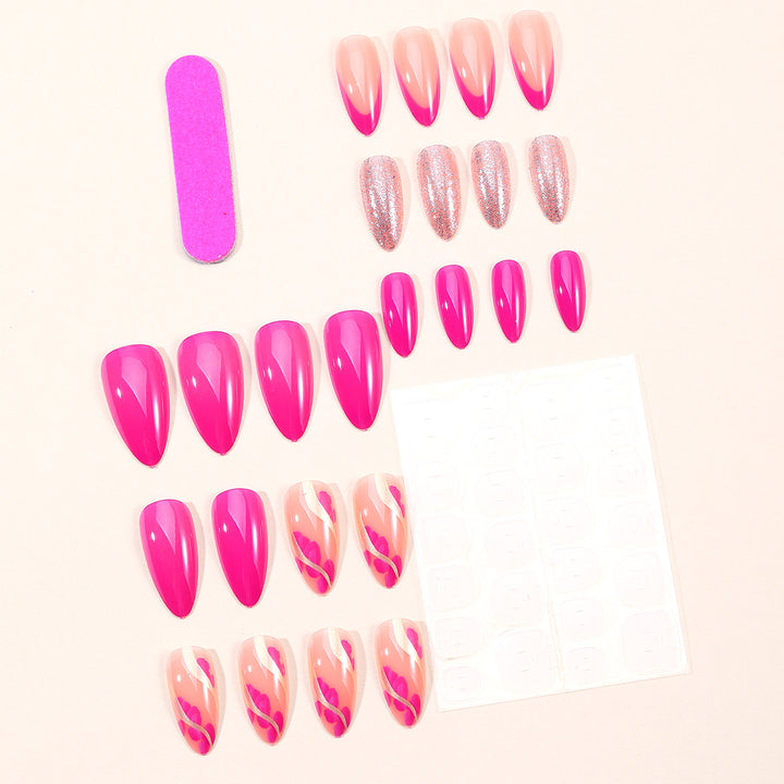 Dekorativer Nagelkunst-Kit mit floralen Akzenten Karnz