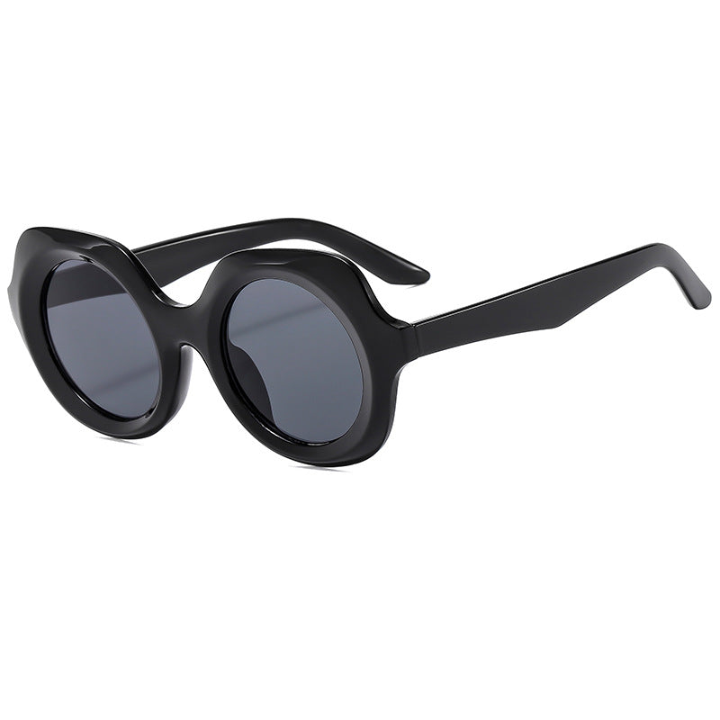 Damen Designer-Sonnenbrille mit extravagantem Schildpatt-Rahmen Karnz