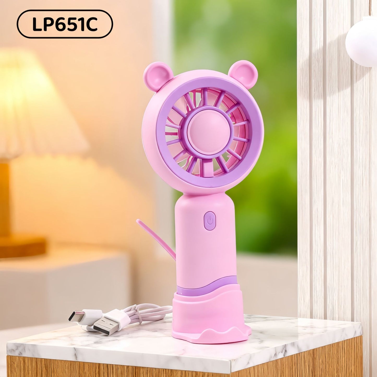 Damen tragbarer USB-Ventilator mit flexibler Halterung Karnz