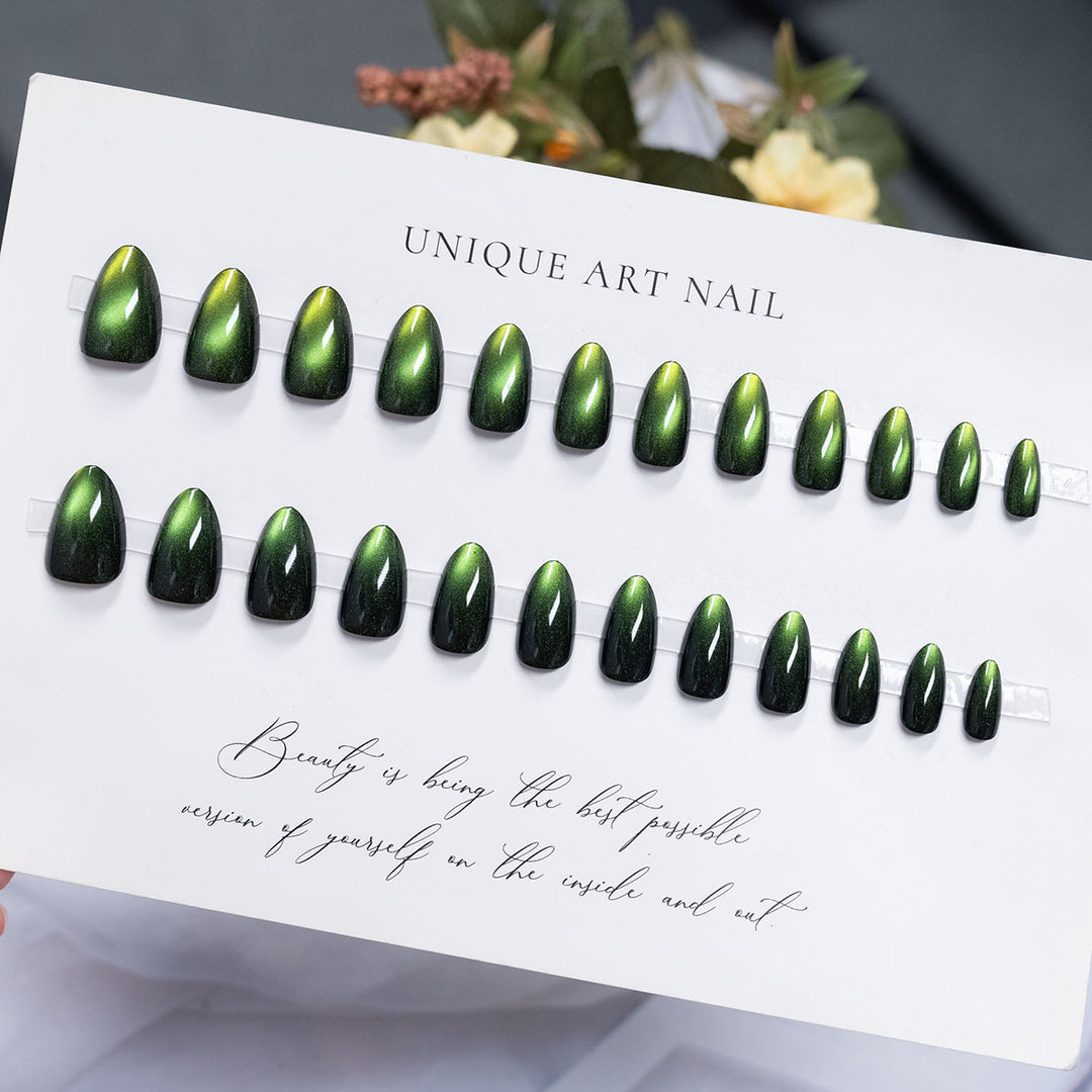 Glänzendes, langanhaltendes Press-On-Nagelset