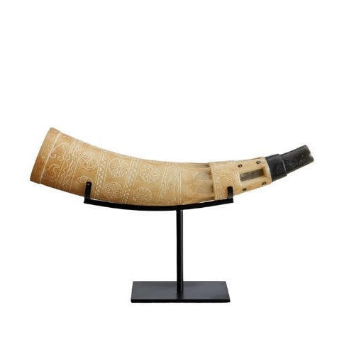 Dekorativer Horn Holzschnitzerei Display
