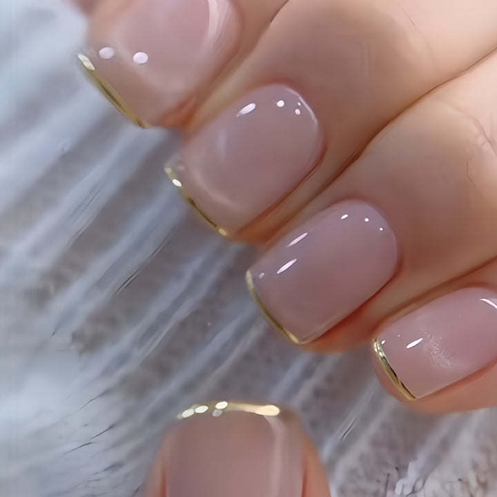 Elegante glänzende französische Nagelspitzen Karnz