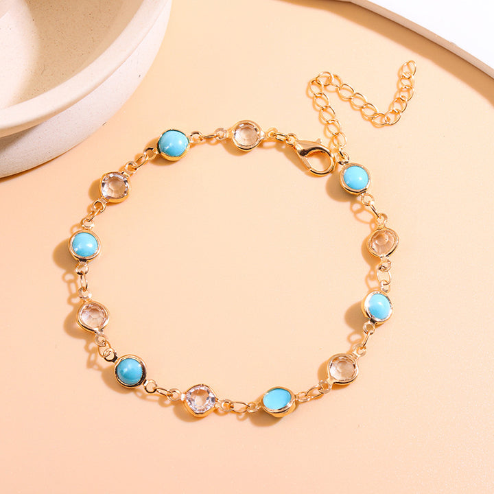 Elegante Perlen Charm Fußkettchen Karnz