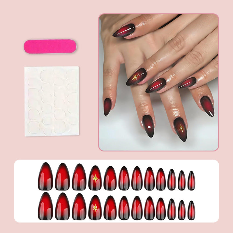 Kunstnagelset mit elegantem Farbverlauf und Glitzerdetails Karnz