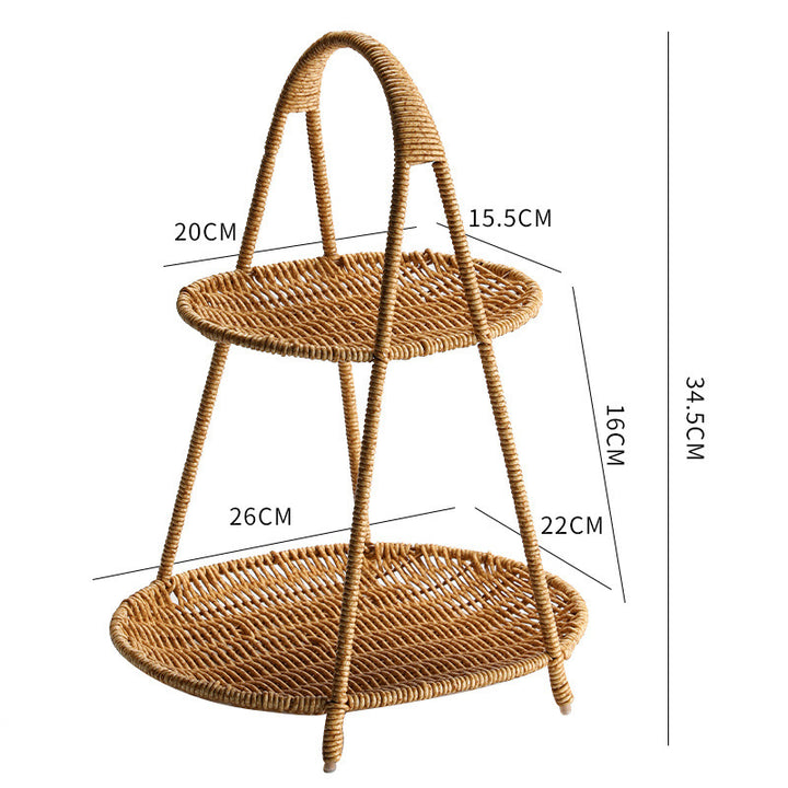 Handgefertigter Rattan Aufbewahrungskorb Karnz