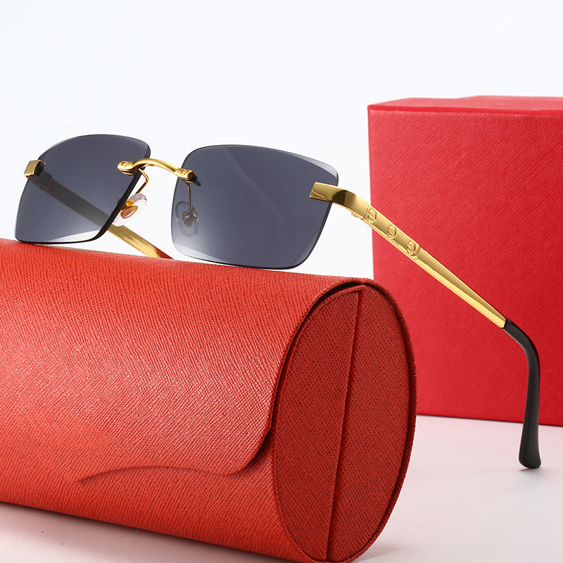 Damen modische Sonnenbrille im eleganten Rechteckdesign mit hochwertigem Metallrahmen Karnz