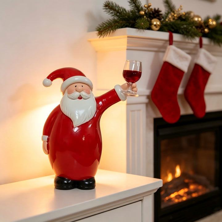 Lustige Weihnachtsmannfigur mit Bierkrug Karnz