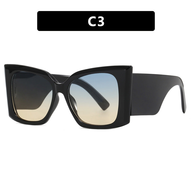 Damen oversized Sonnenbrille mit stylishem Katzenaugen-Rahmen Karnz