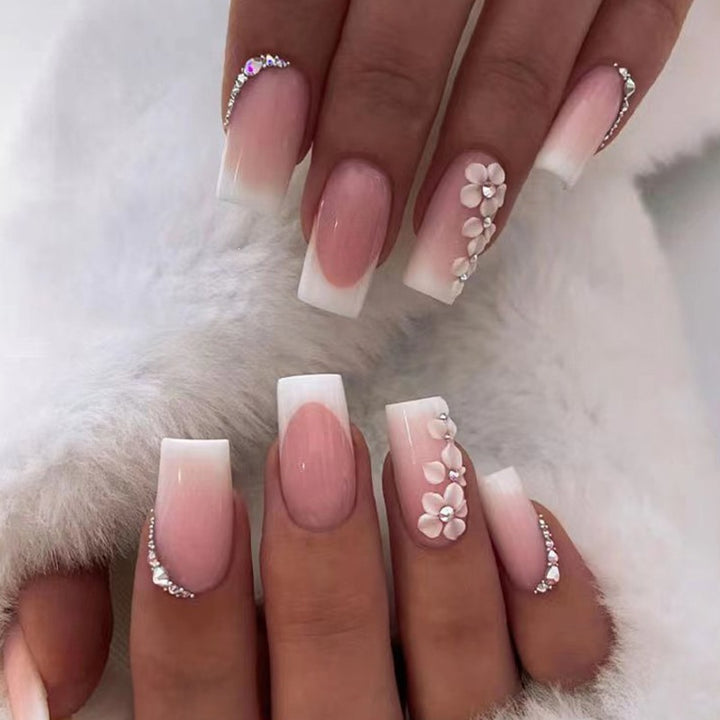 Premium Floral Design Press-On Nail Set 1790736636