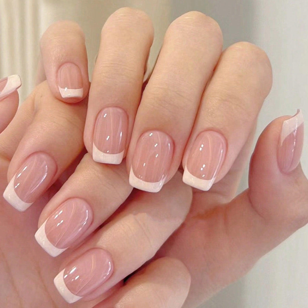 Französische Spitze Acryl Nagelset Karnz