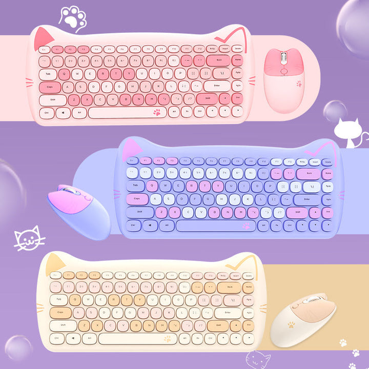 Niedliches Themen Drahtlos Tastatur und Maus Set Karnz