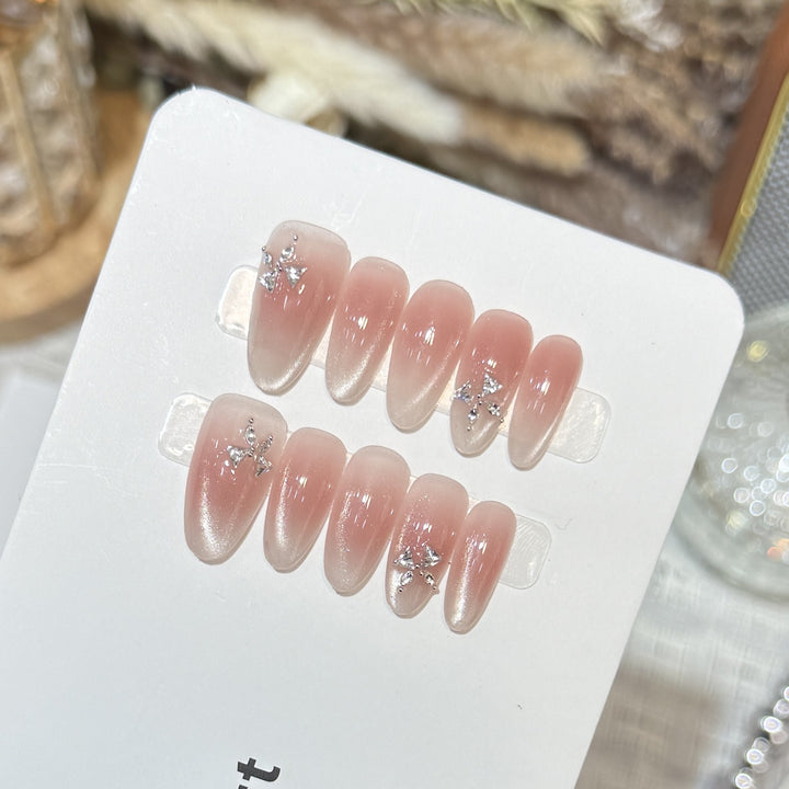 Ombre Glitter Press-On Nail Art Set Karnz