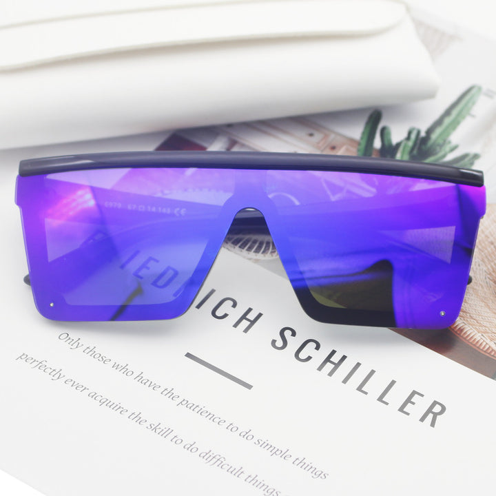 Damen Sportliche Sonnenbrille im trendigen Shield-Design Karnz