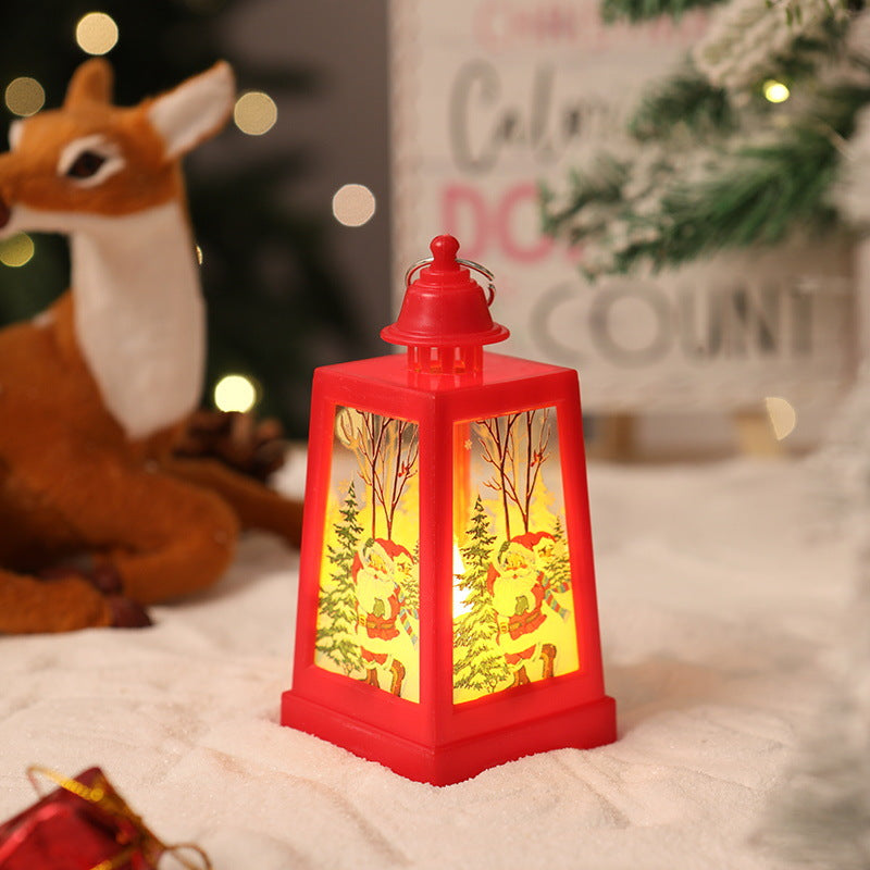 Dekorative Weihnachtslaterne mit Wintermotiven Karnz