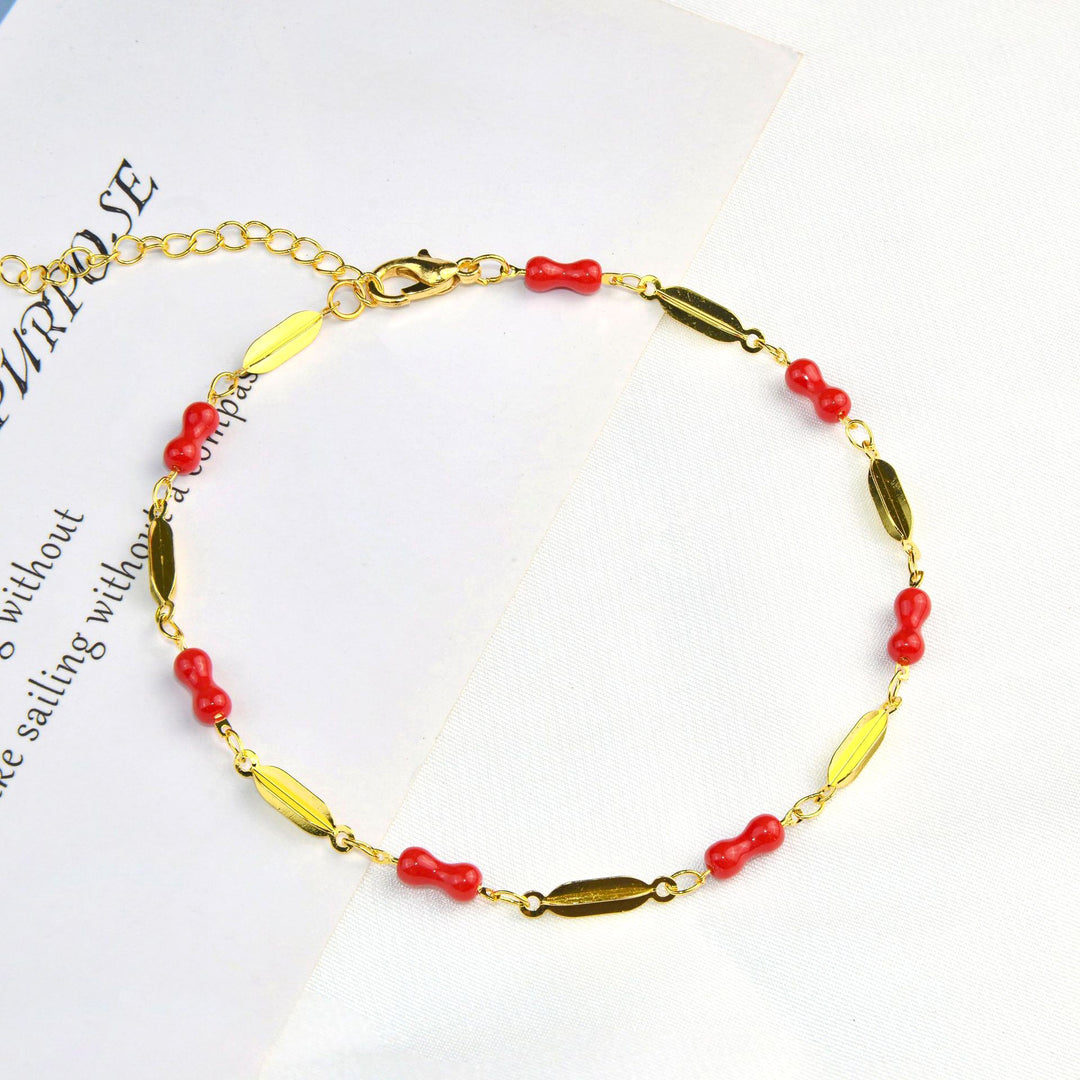 Elegante Edelstein Fußkette Karnz