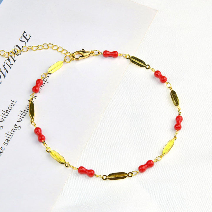 Elegante Edelstein Fußkette Karnz