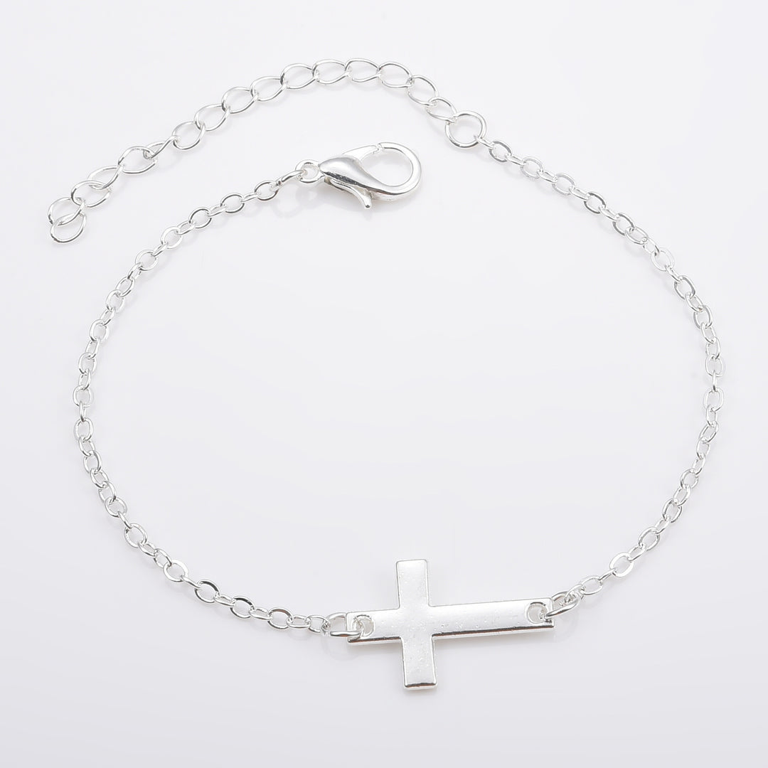 Minimalistische Kreuz Charm Armband Karnz