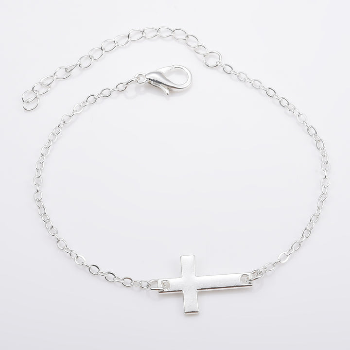 Minimalistische Kreuz Charm Armband Karnz