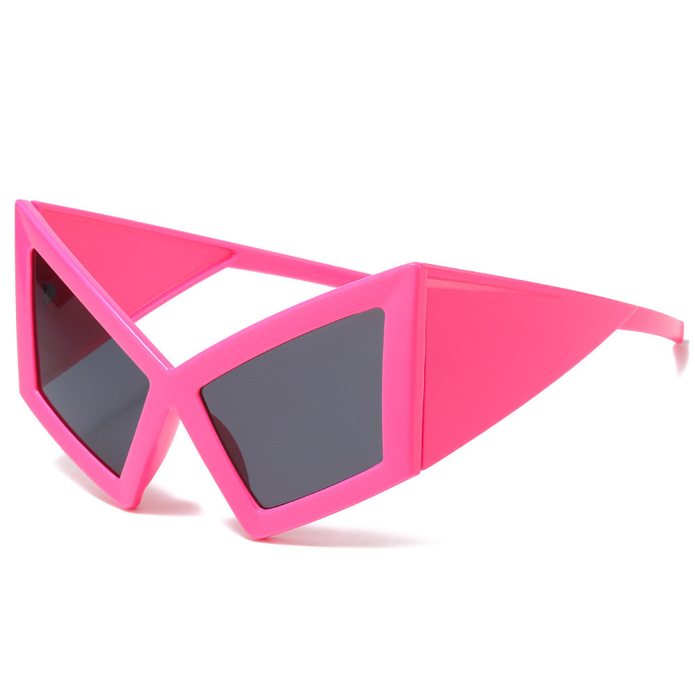 Futuristische Geometrische Schild Sonnenbrille Karnz