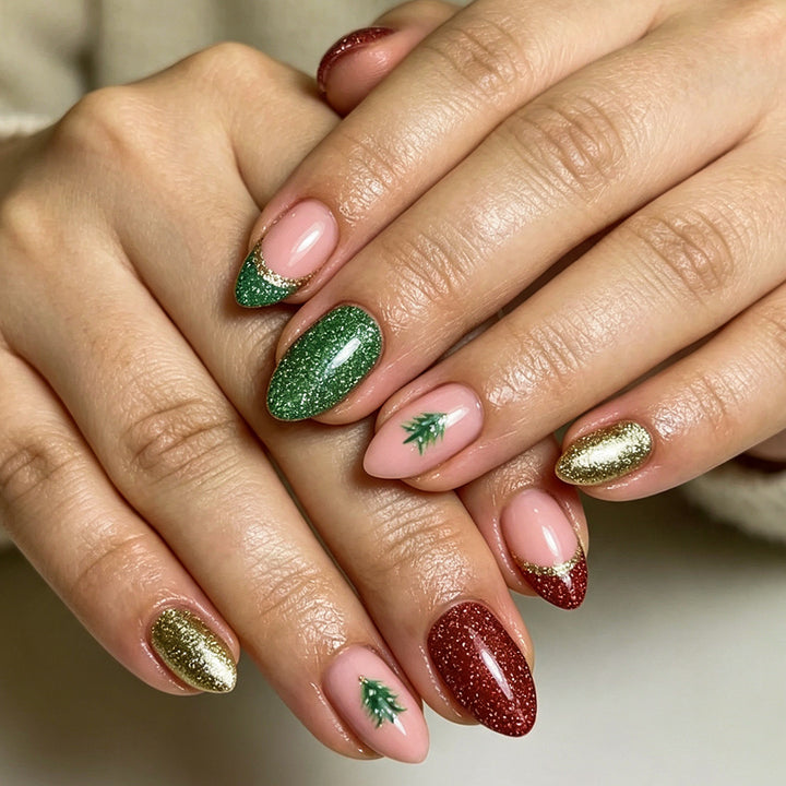 Festives Kunstvolles Nageldesign Karnz