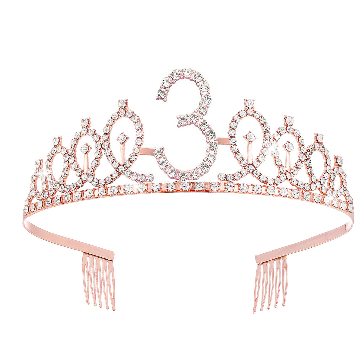 Damen Kristallverzierte Tiara mit elegantem Design Karnz