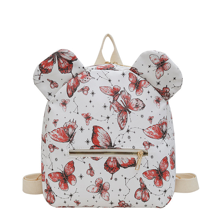 Süßer Schmetterlingsdruck Mini-Rucksack Karnz