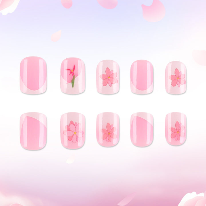 Blumen Design Press-On Nagelkunst Karnz