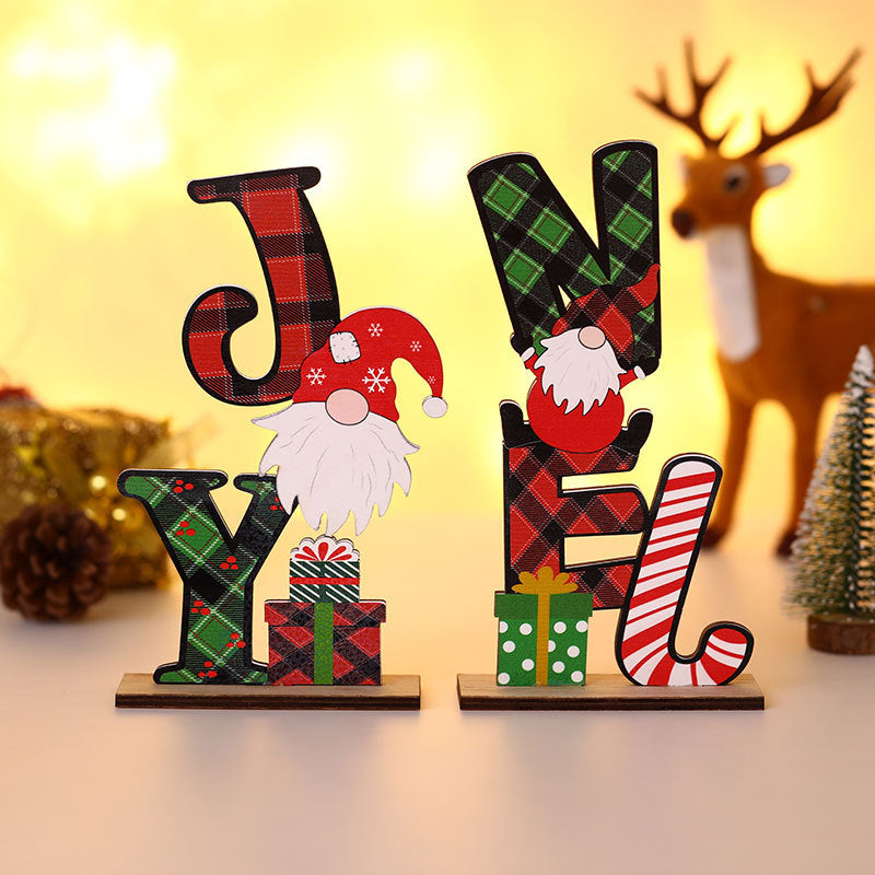 Dekoratives Weihnachts Tisch Block Schild Karnz