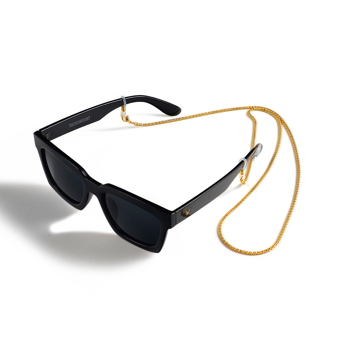 Elegante Goldene Metall Brille Kette Karnz