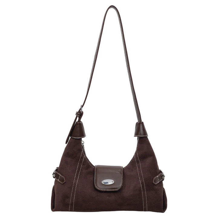 Stylische Wildleder-Schultertasche Karnz
