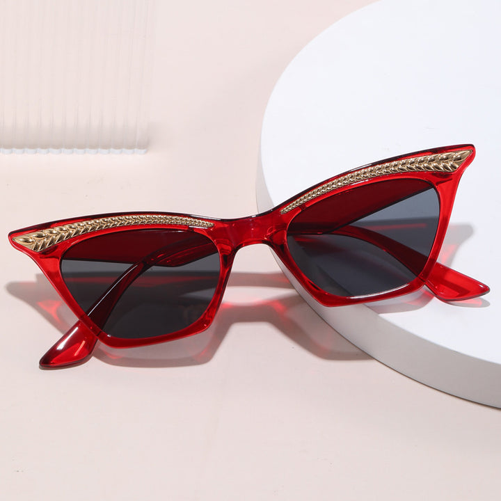 Damen Cat-Eye Sonnenbrille mit luxuriösem Detail Karnz