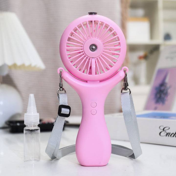 Damen Tragbarer USB Handventilator mit Sprühfunktion Karnz