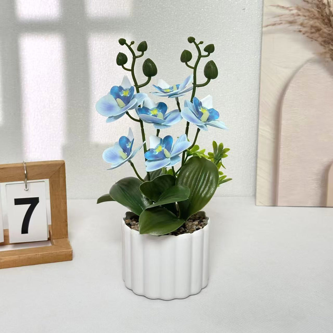 Lebensechte künstliche Orchideenpflanzenanordnung für die Wohnraumpräsentation
