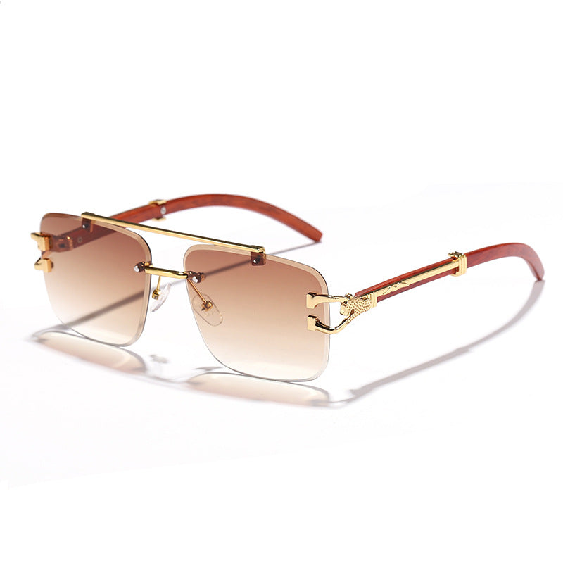Damen stilvolle quadratische Sonnenbrille mit luxuriösem Metallrahmen Karnz