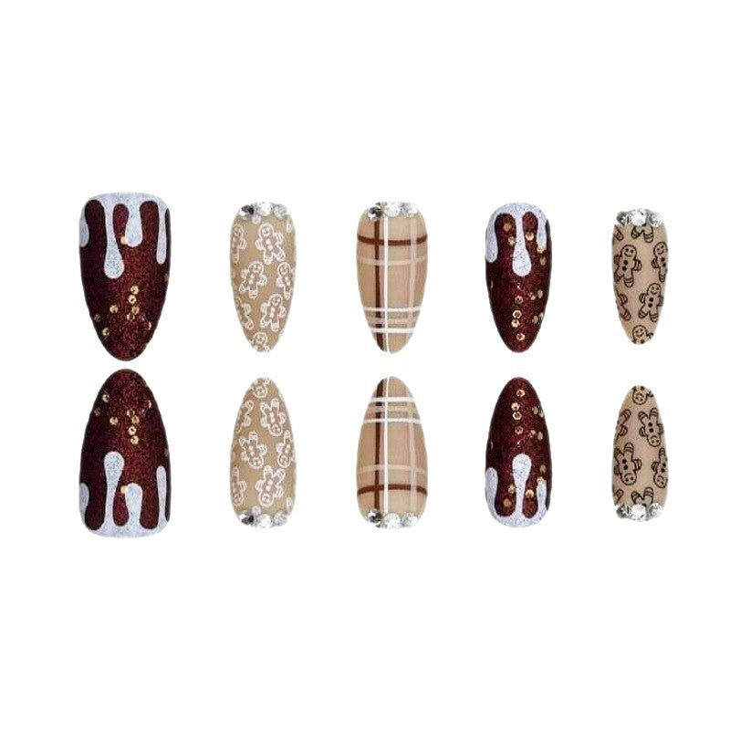 Festliche Lebkuchen-Themen Druck-Nägel Karnz