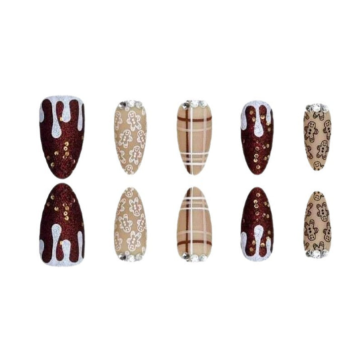 Festliche Lebkuchen-Themen Druck-Nägel Karnz