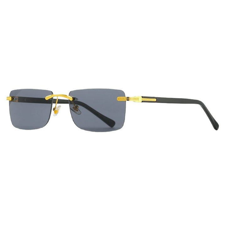 Damen modische Sonnenbrille mit stilvollem, eckigem Rahmen und eleganten Metallakzenten Karnz