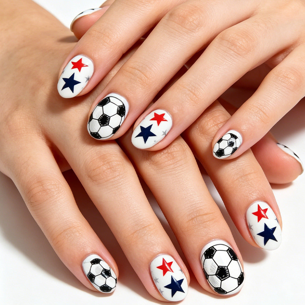 Sportliches Themen Press-On Nagelset Karnz