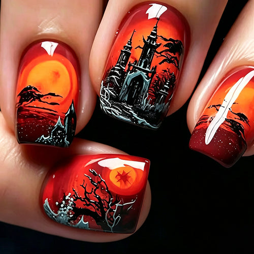 Künstlerische Halloween-Themen-Nagelkunst-Verstärkungen Karnz 1789915591