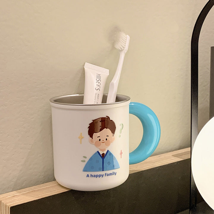 Keramiktasse mit Fröhlichem Familienmotiv Karnz
