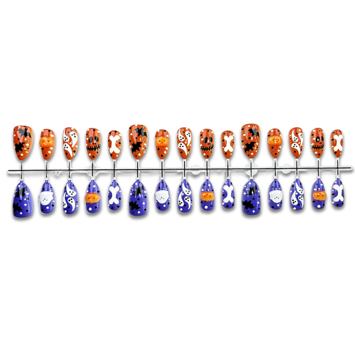 Festliches Halloween-Themen Press-On Nagelkunstset