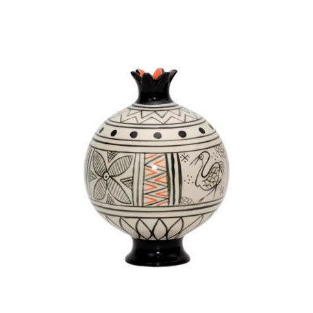 Handgefertigte dekorative von Tribal inspirierte Terrakotta-Vase